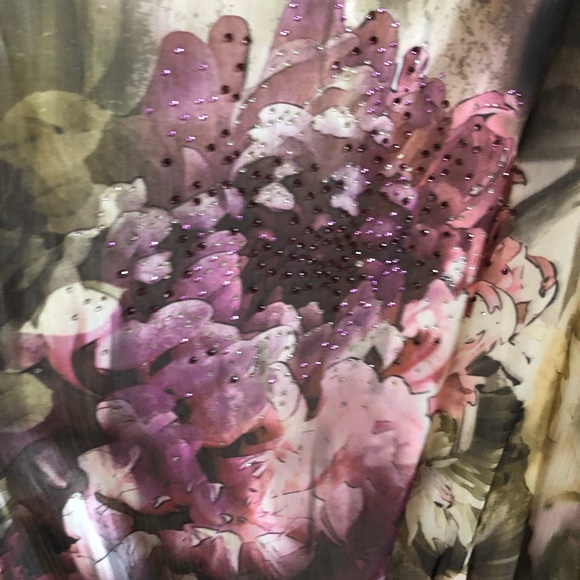 B.L.E.U. Embellished Sheer top. Size 3x. - Picture 7 of 8